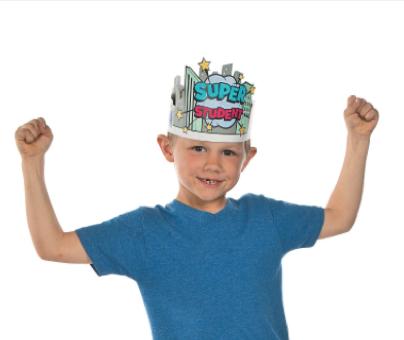 CRAFT WEEK 3 Super Student Crowns What You Need: Super Student crowns and markers What You Do: Give each child a crown. Have the children use the markers to create their very own Super Student crown.