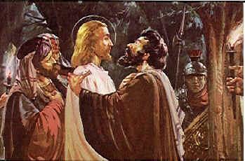 Betrayal and Arrest of Jesus THE BETRAYAL AND ARREST OF JESUS (Matthew 26:47-56; Mark 14:43-52; Luke 22:47-53; John 18:1-14) While he was still speaking, Judas, one of the Twelve, arrived,