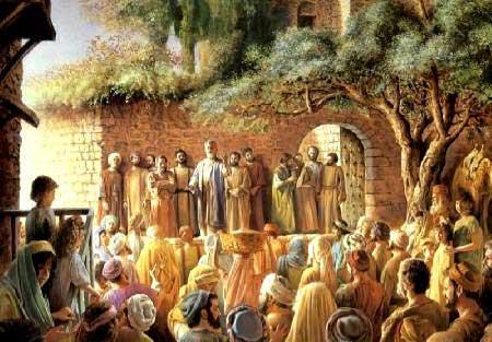 The disciples were suddenly empowered to proclaim the gospel of the risen Christ. They went out into the streets of Jerusalem and began preaching to the crowds gathered in the city.