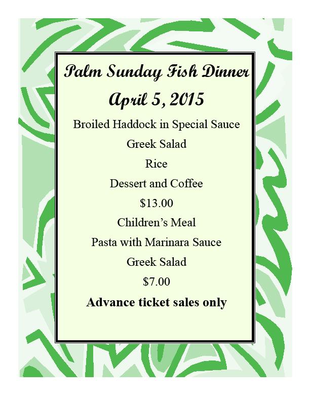 Palm Sunday tickets can be purchased