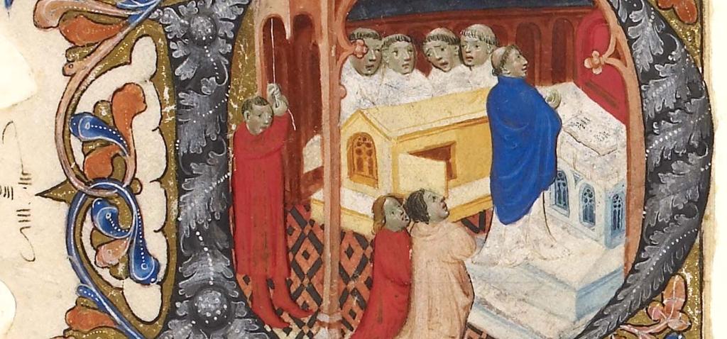 Cover images Front, above: Carmelite friars and laity celebrating the Eucharist, depicted in the Reconstructed Carmelite Missal owned by the London Whitefriars c.1375 now in the British Library.