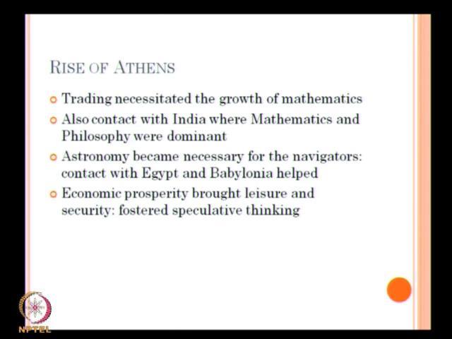 (Refer Slide Time: 13:23) And again trading necessitated the growth of mathematics.