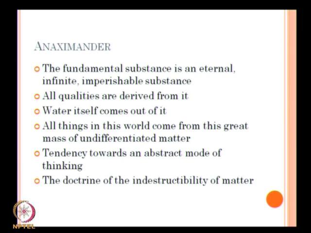 out of water and returns to water, this is the theorem. And there are interesting details about it, but one is the important aspects to be noted here are number one it is the materialistic approach.