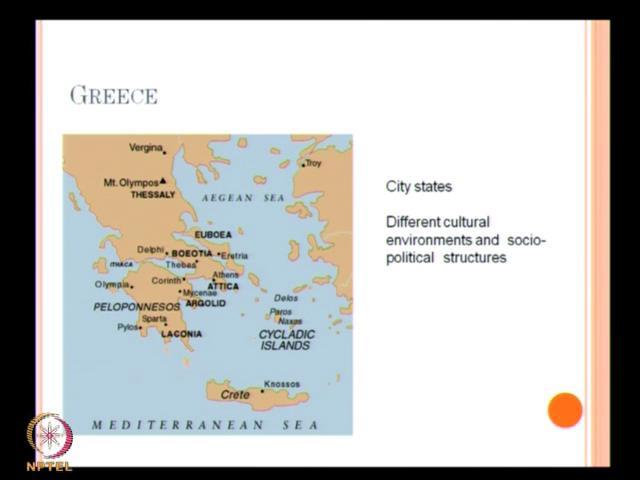 (Refer Slide Time: 02:52) Before we proceed further, let us have a very brief look at the map of Greece.