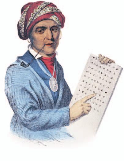 ONE AMERICAN S STORY For 12 years, a brilliant Cherokee named Sequoya (sih KWOY uh) tried to find a way to teach the Cherokees to talk on paper like the white man. In 1821, he reached his goal.