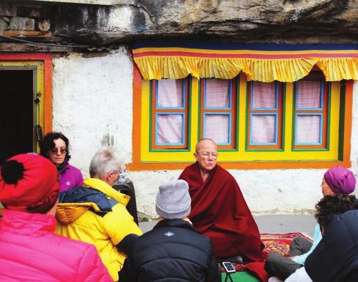 Rinpoche s mother and Ani Samten-la together took care of Lawudo and the retreaters, and, since 1991 when her mother passed away, she has been supported by a local monk Ven Tsultrim Norbu.