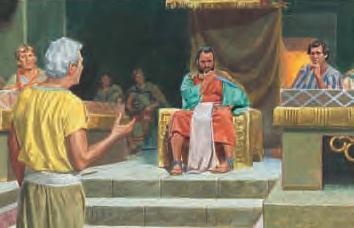 Abinadi was taken to the king. King Noah and his priests asked him many questions.