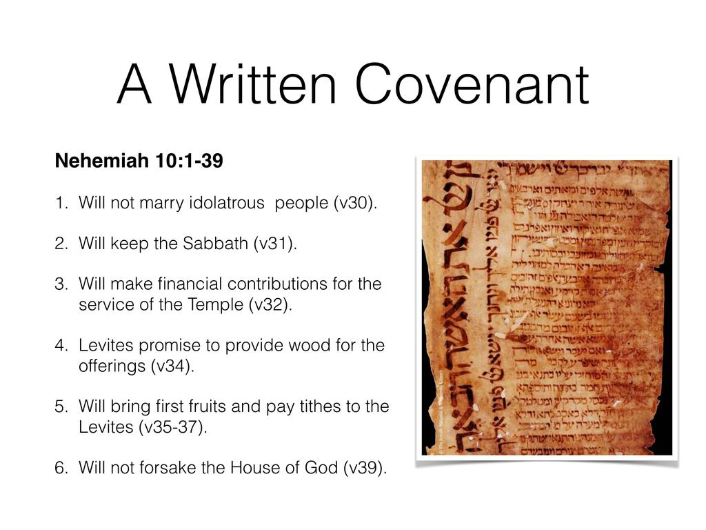 The Sad End to Nehemiah Nehemiah 13 Despite their best intentions and joyful celebration, the