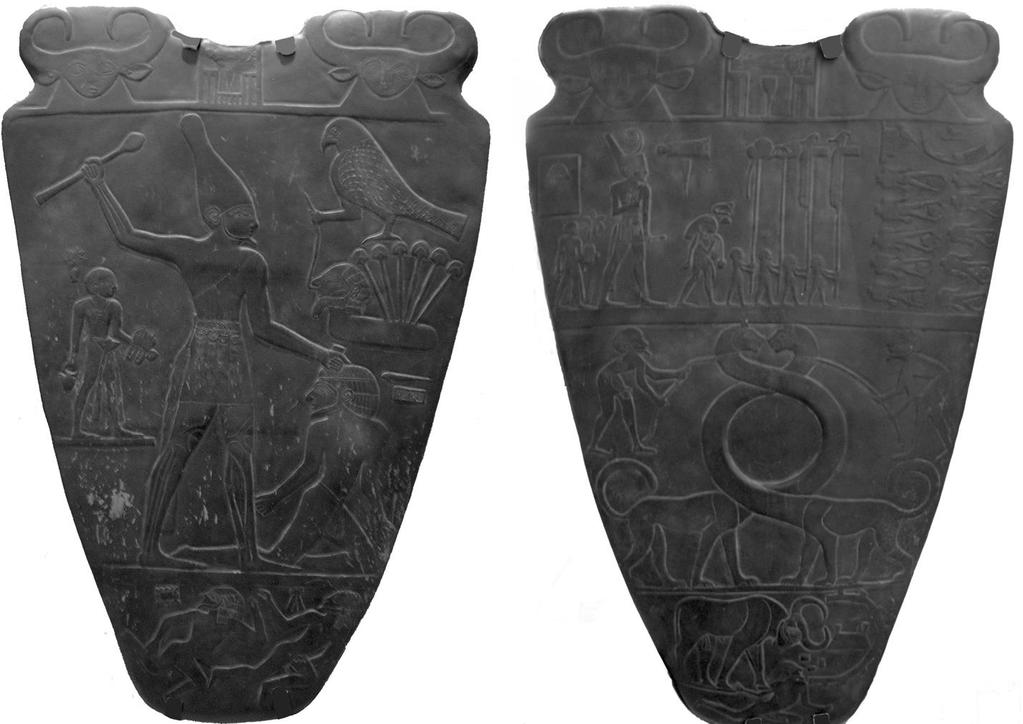 Art as Propaganda King Narmer s Palette: 3000 BC Using the Palette of King Narmer as a primary source, identify both images and symbols used by the artist to show how the pharaoh united Upper and