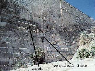 The upper portion of the wall, all the way around the mount, was built by the Muslims after 638 AD. Below that, is a portion that was constructed by the Romans.