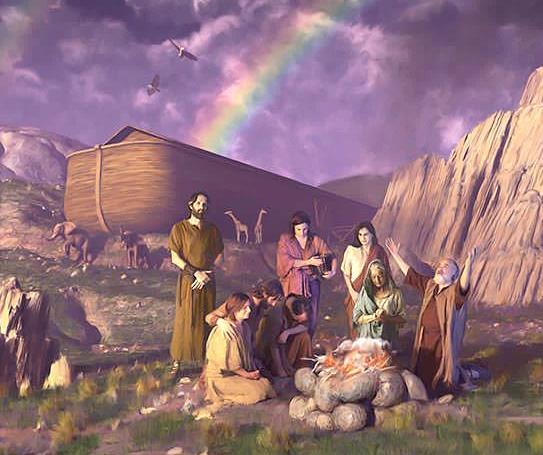 Noah s Altar of Sacrifice and Encounter with God 20 Then Noah built an altar to the Lord and, taking some of all the clean animals and clean birds, he