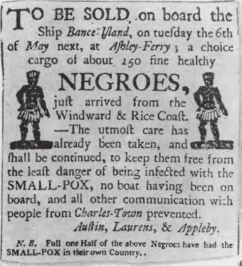 Colonial Social Classes 89 The Structure of Colonial Society A South Carolina Advertisement for Slaves in the 1760s Note the reference to these slaves origin on West Africa s Rice Coast, a reminder