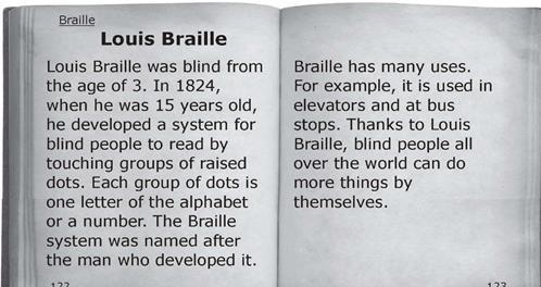 1. Rami was surprised because David. a) is blind b) Knows Motti c) Was reading d) Sent him a letter 2. What is Braille?