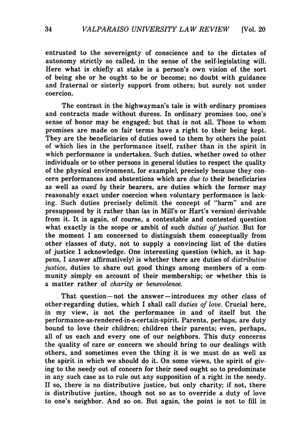 Valparaiso University Law Review, Vol. 20, No. 1 [1985], Art. 1 34 VALPARAISO UNIVERSITY LAW REVIEW [Vol.