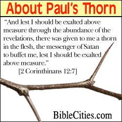 ABOUT PAUL S THORN: This article is a brief synopsis of the complete audio message "About Paul s Thorn.