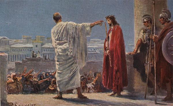 6AM 9AM Jesus is handed over to Pontius Pilate Pilate Are you the King of the Jews? Jesus Yes, you say so. Pilate offers to release Jesus.