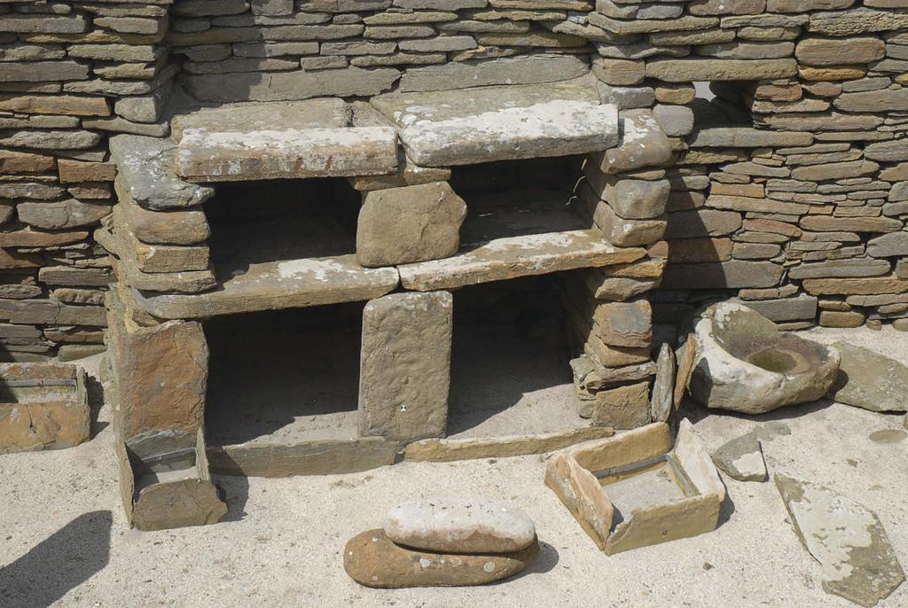 TIME & MIND 101 Figure 5. Skara Brae, Orkney. Stone dresser on the northwest wall of House 1. Photograph by Timothy Darvill. Copyright reserved.
