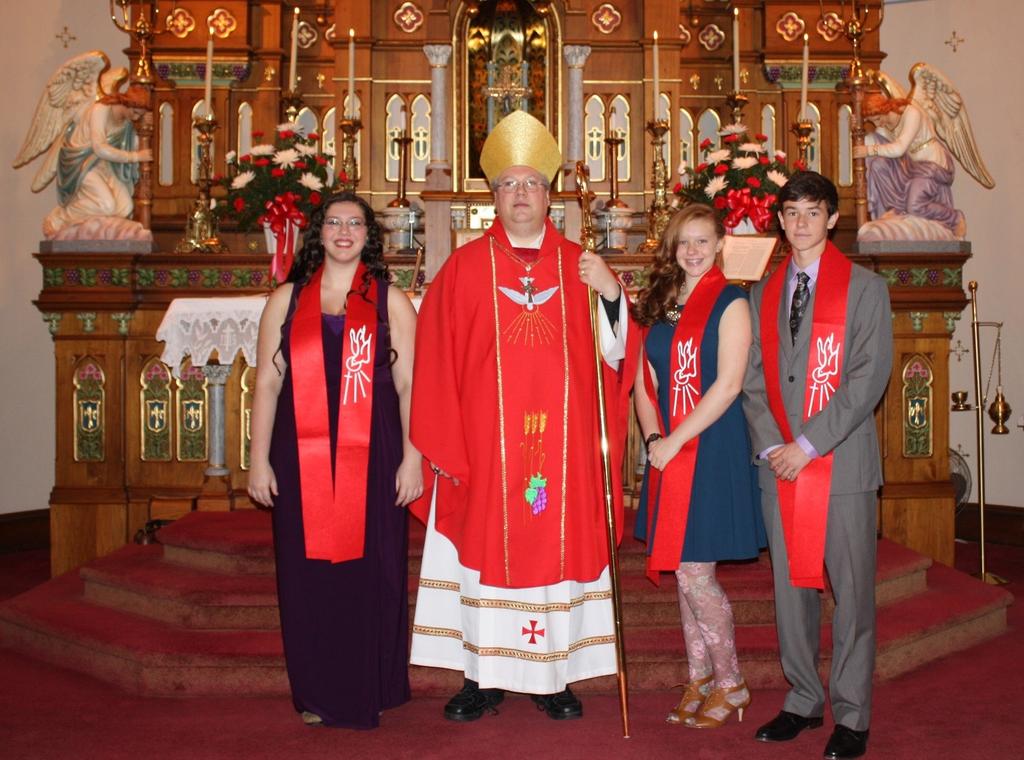 16 God s Field November 2014 Central Diocese Three Cousins from Holy Trinity Parish receive the Sacrament of Confirmation St.