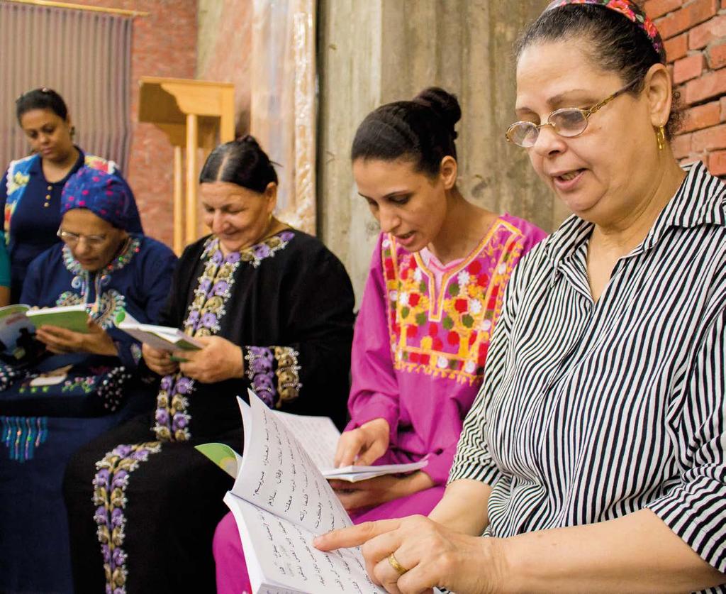 God s work more alive now than ever So also will be the word that Mary (far right) reading in the post-literacy class she attends at her church in Cairo each week.