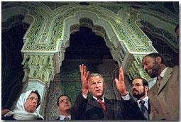 September 17, 2001 Remarks by President Bush at the D.C. Islamic Center The face of terror is not the true faith of Islam. That's not what Islam is all about. Islam is peace.