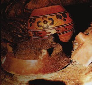 (b) pottery cache, Cueva de Sangre, Dos Pilas,