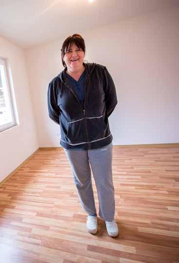 As winter approached, Islamic Relief USA donors rushed to help the survivors. Joldic Edisa proudly displays her newly renovated home in March.