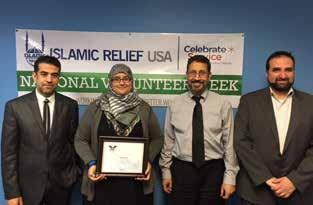 Make Every Child Smile On Mona Elbarmil accepts the Presidential Volunteer Service Award April 17 for her work volunteering for Islamic Relief USA.