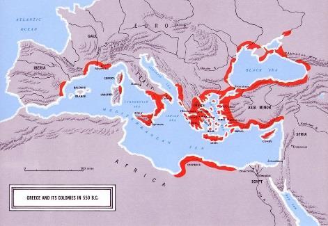 Figure 2. Greek colonies around the time of the Milesians/Xenophanes 11 Consequently, there was no lack of variation in the ideas and no significant barriers to expressing their ideas for selection.