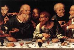 LORD S SUPPER CELEBRATION & SYMBOLISM 3. Dipping the Parsley into the salt water Jn. 13:24, Simon Peter therefore motioned to him to ask who it was of whom He spoke. Jn. 13:25, Then, leaning back on Jesus breast, he said to Him, Lord, who is it?