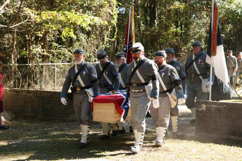 Private Allen Scott Honorably Re-interred Finley s Color Guard with Private Scott L-R; Jim Windsor, Anthony Harvey, Ellis Harvey, David Cline, Chris Miller, Larry Thomas, and Paul Kirby (not pictured