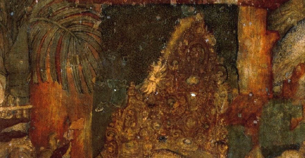 Bodhisattva, wall painting in