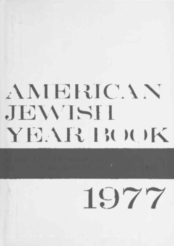 AMERICAN JEWISH YEAR BOOK