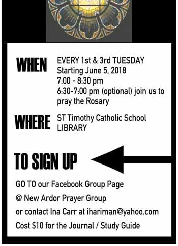 Summer work 2018 St Timothy s Catholic Church, Chantilly, VA is hiring five (5) energetic, motivated people to work over the 2018 Summer break starting June 18 th August 24 th.