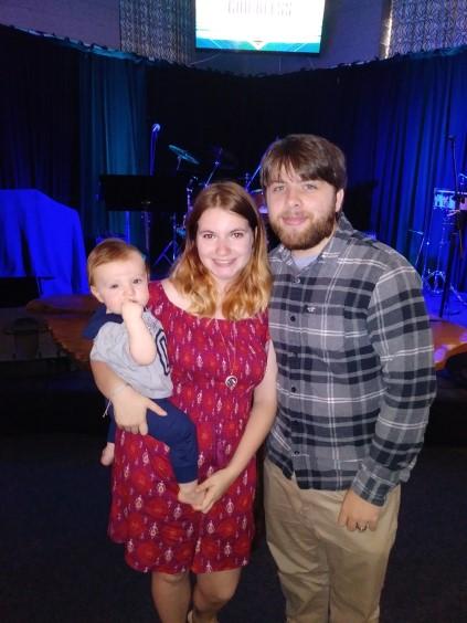 New Member & Holy Baptism New member, Breanna Eagerton, joined First Church during the Anew worship service on Sunday, July 8, 2018 and the Sacrament of Holy Baptism was administered to Jesse David
