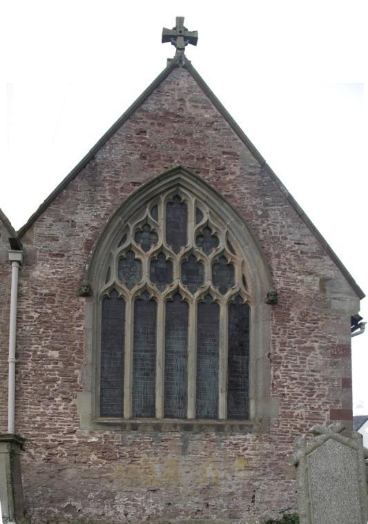 8. THE EAST WALL - NORTH WINDOW There is some doubt about the age of this window, as the Historic Monuments surveyors