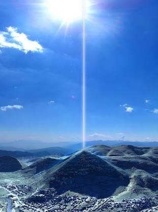 Energy beam detected and measured at the top of the Bosnian Pyramid of the Sun, electromagnetic and ultrasound in nature, 28 khz frequency, focused and continued, makes this pyramid oldest perpetual