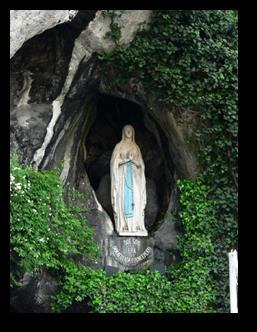 Conception. Cave of Massabielle is the site of St. Bernadette's visions of the Virgin Mary in 1858.