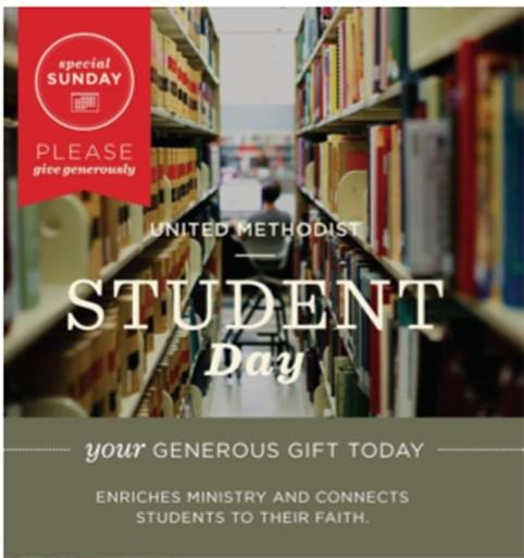 Donations: General Operating & Mission Shares Expenses: Budgeted Items Only November 27th is United Methodist Student Day.