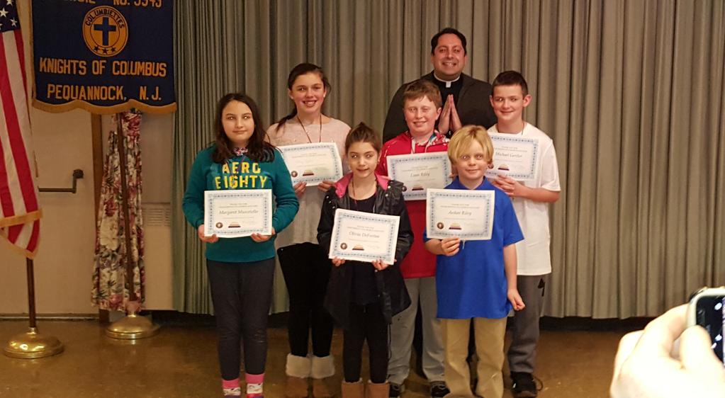 Altar Server Appreciation Day The Bishop Navagh Columbiettes hosted an Altar Server Appreciation pizza party at the Knights of Columbus Hall in Pequannock on Sunday, February 25.
