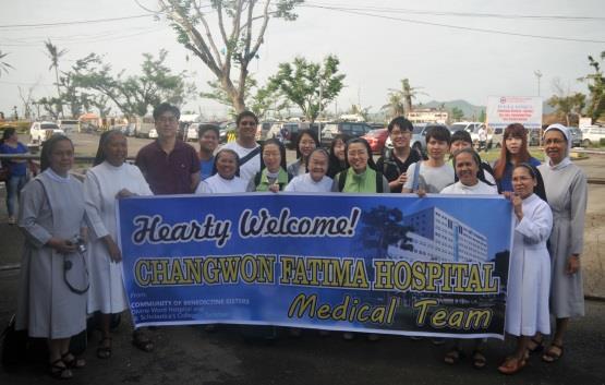 volunteers of Changwon Fatima Hospital set out for Tacloban on Sunday, February 16 to run a 4-day