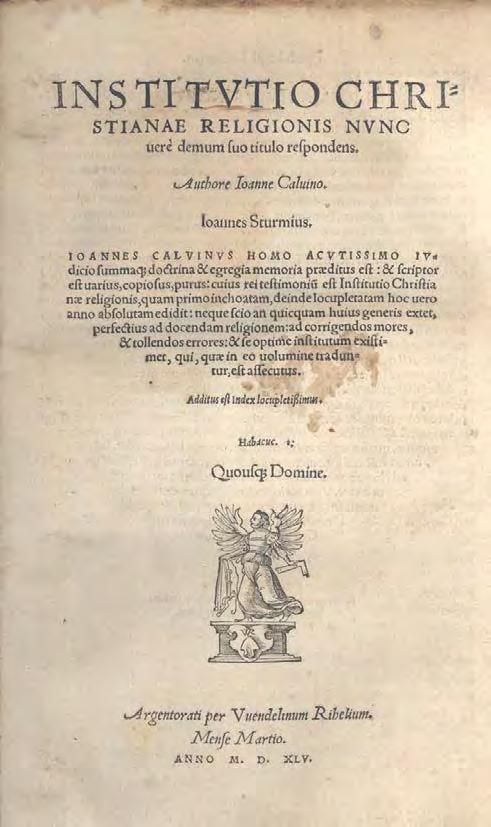 sacraments, and Christian liturgy. Institutione della religion Christiana di Messer Giovanni Calvino; in volgare Italiano per Giulio Cesaro, trans.