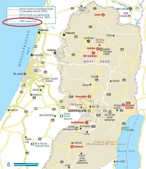 Map in Upper Galilee & Golan chapter According to your response, I believe that we may be referring to different maps, as I cannot see the line referred to and the accompanying text ( The