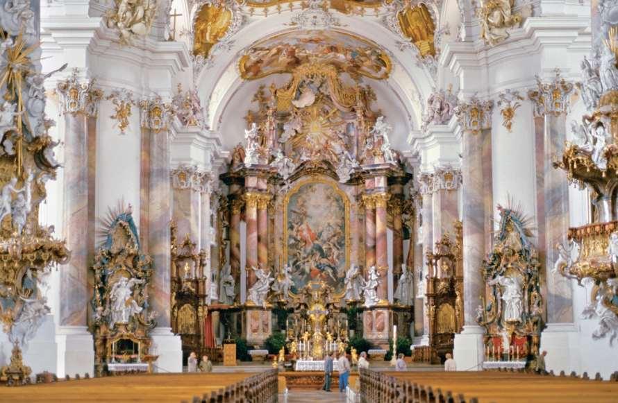 Baroque and Plain Church: Architectural Reflections of Belief Contrast between an eighteenthcentury Catholic baroque church in Ottobeuren, Bavaria and a seventeenth-century Calvinist plain