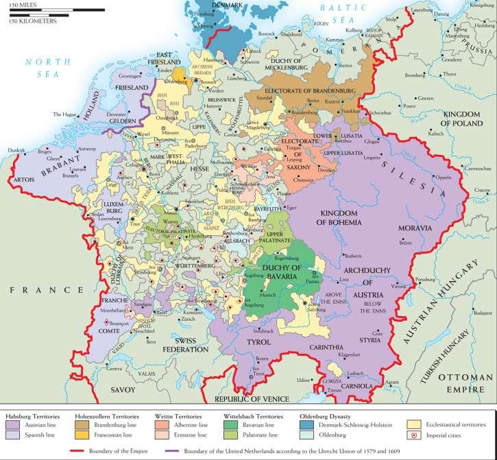Map 12 2 Germany in 1547 Mid-sixteenth-century Germany was an almost ungovernable land of about 360 autonomous political entities.
