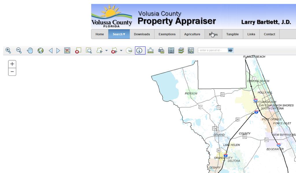 Map Search VOLUSIA COUNTY PROPERTY APPRAISER S OFFICE How to Perform a Search Using