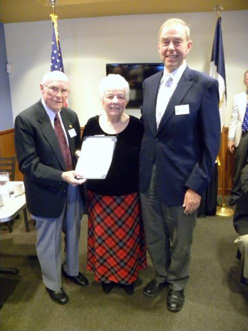 with a Certificate of Patriotism for his service in World War II and his continued support for the ideals of our Founding Fathers.