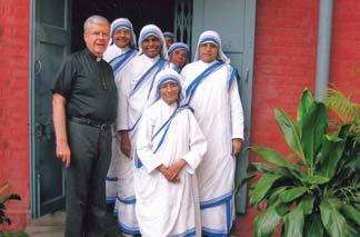 (top left) traveled to Calcutta, India, where he gave retreats for novices of the Missionaries of Charity, the Catholic religious order founded in 1950 by Blessed Mother Teresa of Calcutta.