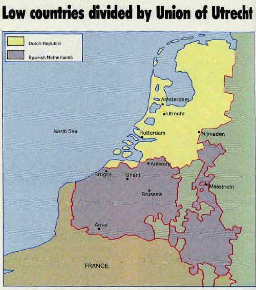 DIVISION OF THE LOW COUNTRIES Spanish Netherlands 10 Southern Provinces Catholic Land-based nobility Today, Belgium