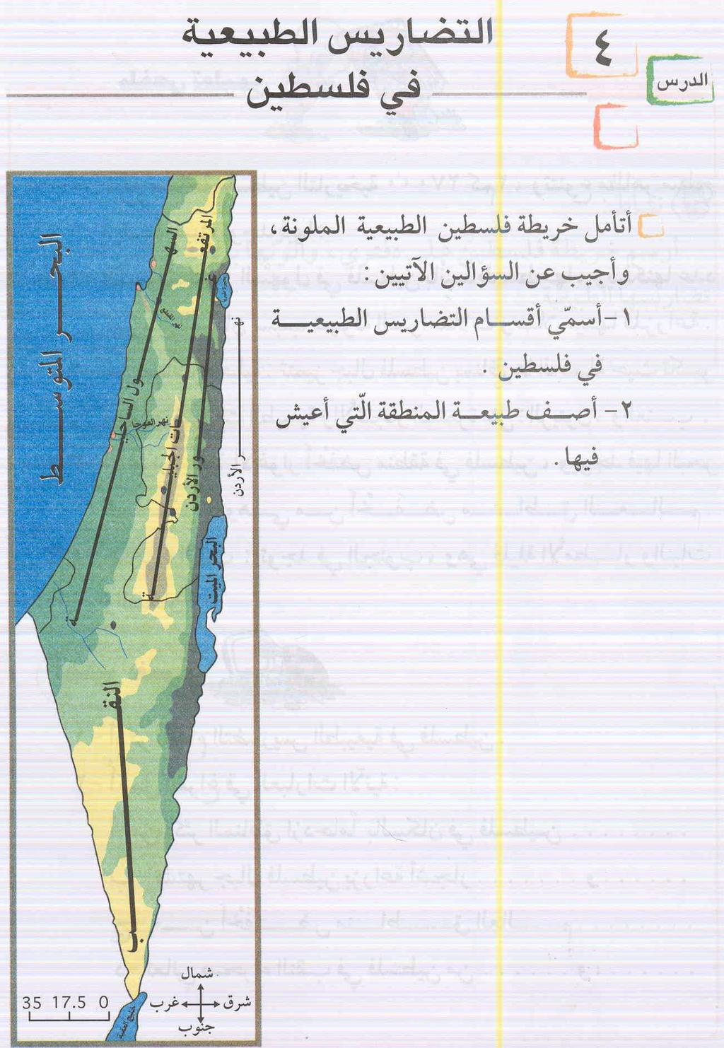 Lesson 4: Physical Features of Palestine National Education, Grade 4, Part1 (2003) p.