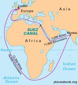 western Pacific oceans The Suez Canal is one of the world's most
